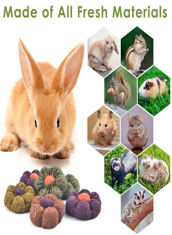 ERKOON Rabbit Chew Toys, 10PCS 1.77“ Timothy Grass Treats Small Animal Molar Toys for Guinea Pig Hamster Bunny Chinchilla Gerbil, Handmade Rabbit Chews and Treats - Image 3